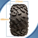 27x11.00-12 8ply OBOR Cypress tyre pattern with dimensions