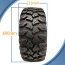 27x9.00R14 8ply OBOR Outslope tyre pattern with dimensions