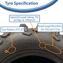 27x11.00R14 8ply OBOR Outslope tyre Specification