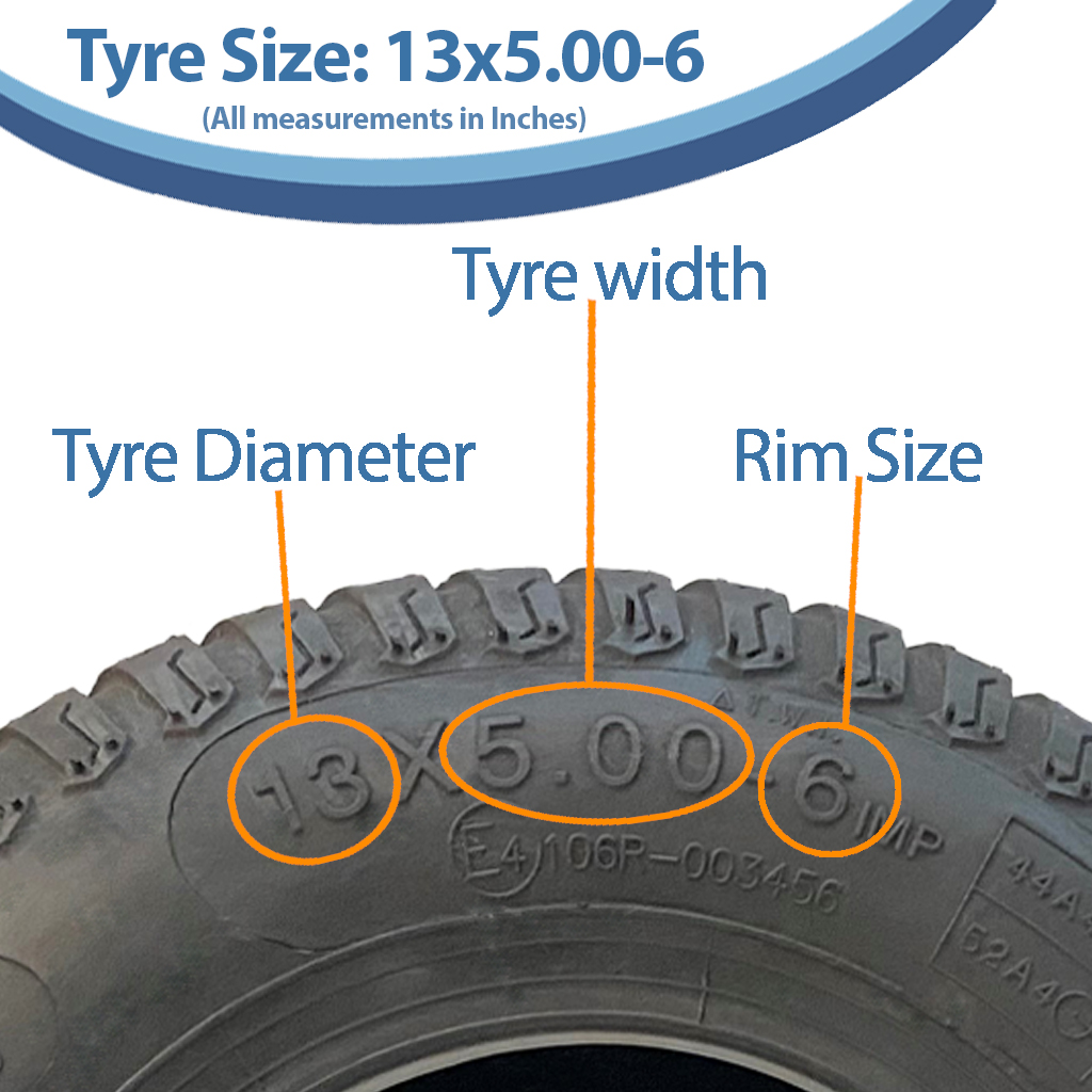 13x5.00-6 4pr Wanda P332 Grass tyre size with text