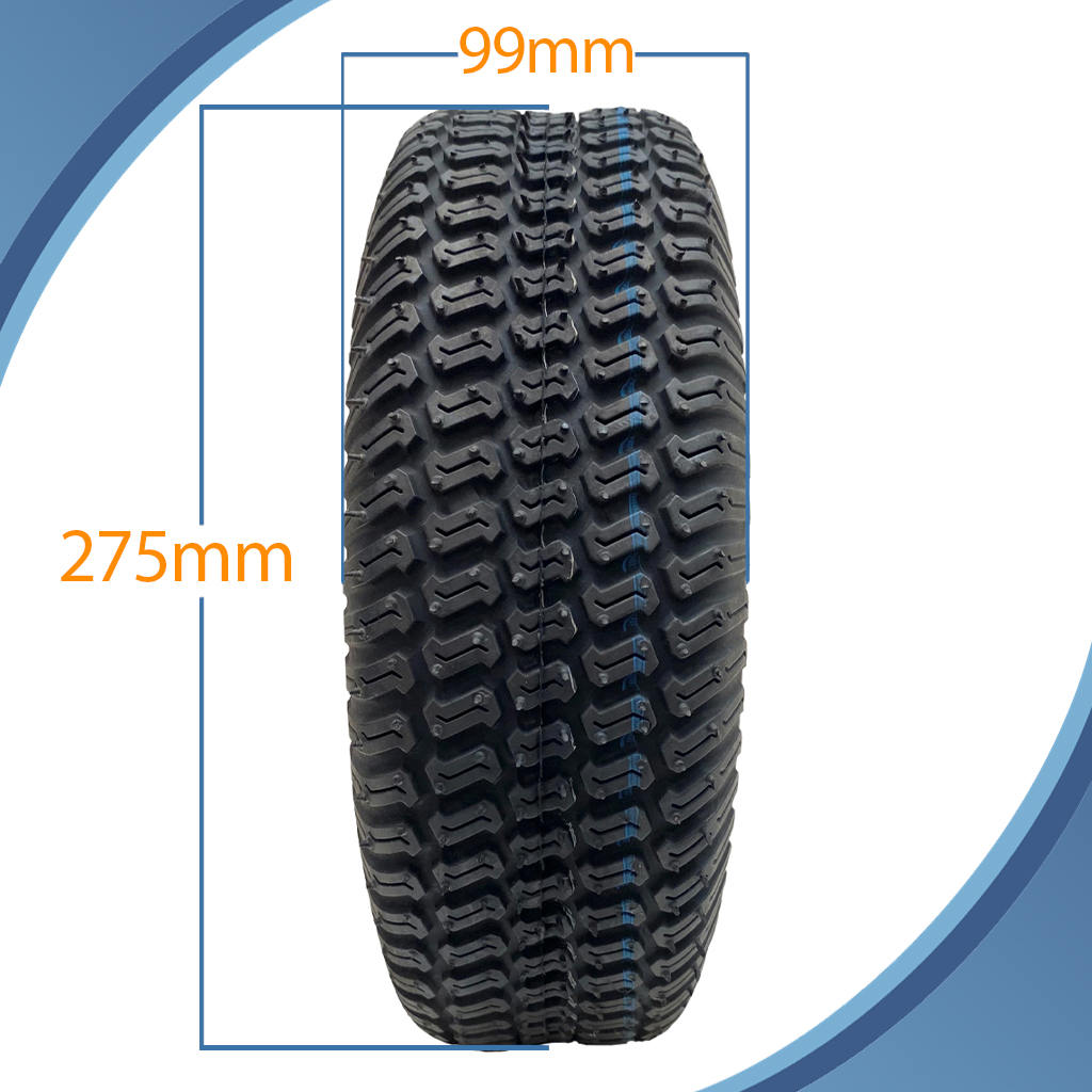 4.10/3.50-4 4ply Wanda P332 Grass tyre pattern with dimensions