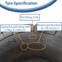 20x11.00-9 6ply OBOR Beast tyre specification