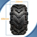24x10.00-11 6pr Wanda Longhorn P3128 ATV tyre pattern with dimensions
