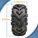 24x9.00-11 6pr Wanda Longhorn P3128 ATV tyre pattern with dimensions