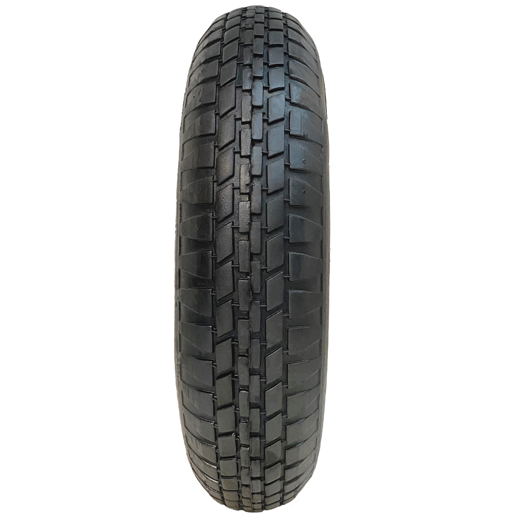 4.80/4.00x8 4ply red steel pneumatic wheel 25x75mm plain bearing with grease nipple 200kg pattern