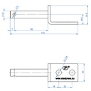 SPP Boards hinge holder UZ-01B drawing with dimensions