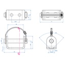 Boards Hinge Holder UZ-02AV.1 Drawing with dimensions