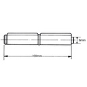 100mm Steel weldable hinge, removable pin Drawing with Dimensions