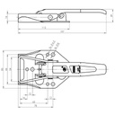 SPP Trailer Catch ZB-04 drawing with dimensions