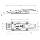 SPP Trailer Catch ZB-09E drawing with dimensions