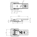SPP Trailer Catch ZB-06 Drawing with Dimensions