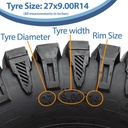 27x9.00R14 8ply OBOR Predator tyre size with text