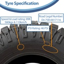 27x11.00R14 8ply OBOR Predator tyre specification