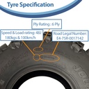 24x10.00-11 6pr Wanda Longhorn P3128 ATV tyre Specification