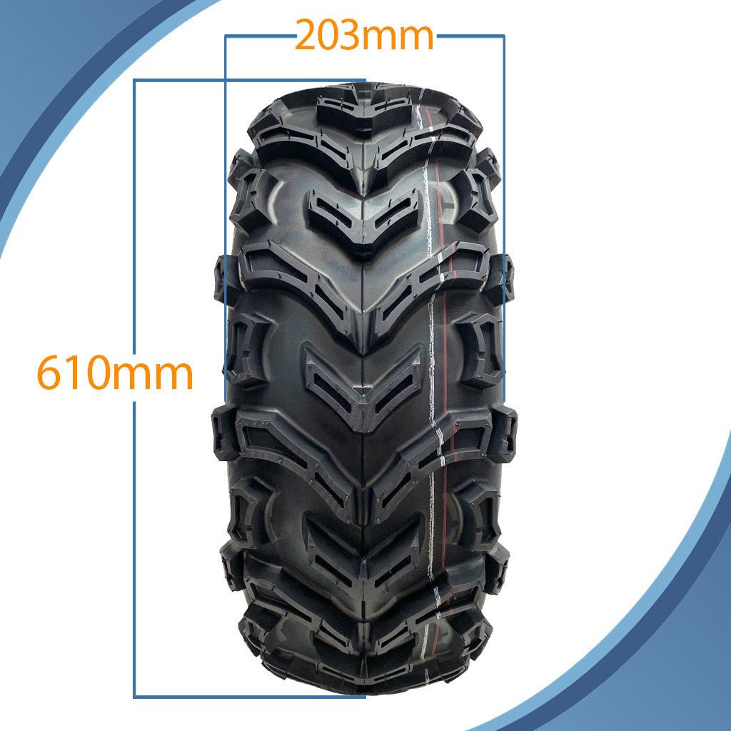 24x8.00-11 6pr Wanda Longhorn P3128 ATV tyre pattern with dimensions