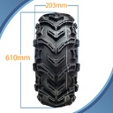 24x8.00-11 6pr Wanda Longhorn P3128 ATV tyre pattern with dimensions