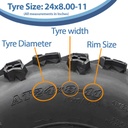 24x8.00-11 6pr Wanda Longhorn P3128 ATV tyre size with text