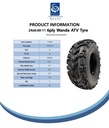 24x8.00-11 6pr Wanda Longhorn P3128 ATV tyre spec sheet