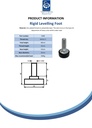 M10x25 Zinc plated rigid levelling foot 25mm plastic base 500kg - Spec sheet