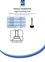 M10x45 Zinc plated non-tilt levelling foot with 30mm plastic base 1000kg - Spec sheet