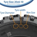 20x6.00-10 4pr OBOR Advent MX tyre size with text