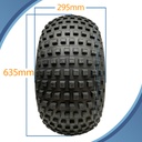 25x12.00-9 4pr P318 Knobby tyre pattern with dimensions