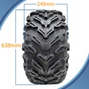 25x10.00-12 (255/65-12) 6pr Wanda Longhorn P3103 ATV tyre pattern with dimensions