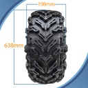 25x8.00-12 (205/80-12) 6pr Wanda Longhorn P3103 ATV tyre pattern with dimensions