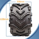 25x12.50-12 (315/50-12) 6pr Wanda Longhorn P3128 ATV tyre pattern with dimensions