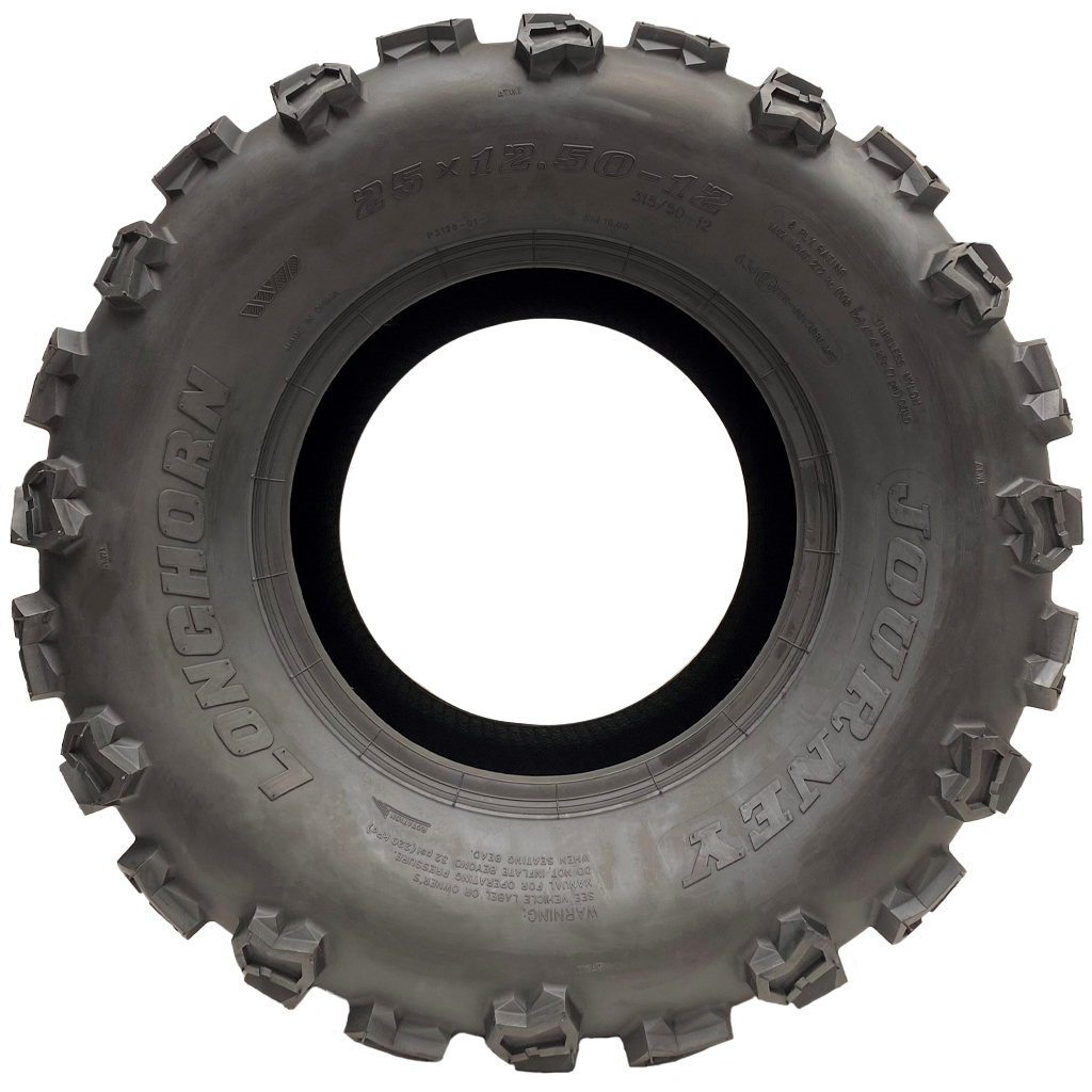 25x12.50-12 (315/50-12) 6pr Wanda Longhorn P3128 ATV tyre side view