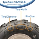 18x9.50-8 4pr WANDA P361 ATV tyre size with text