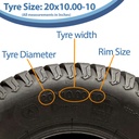 20x10.00-10 4pr Wanda P332 grass tyre size with text