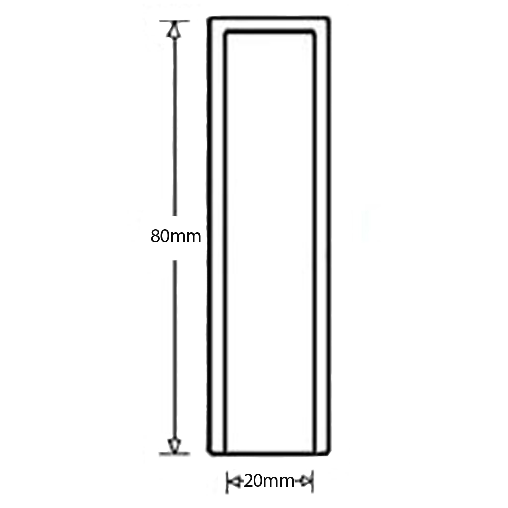 20mm Plastic Hand Grip-Red Drawing with Dimensions