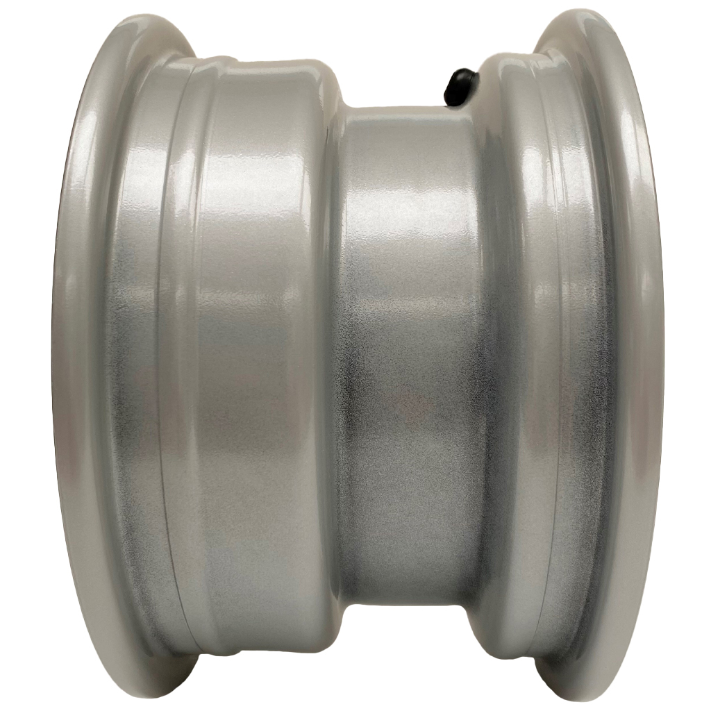 6.00x10" Wheel rim 4/100/60 ET-4 silver 750kg side view