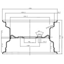 6.00x10" Wheel rim 4/100/60 ET-4 silver 750kg rim drawing with dimensions