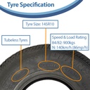 145R10 Wanda WR068 trailer tyre 84/82N specification