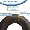 145R10 Wanda WR068 trailer tyre 84/82N road legal number and load capacity