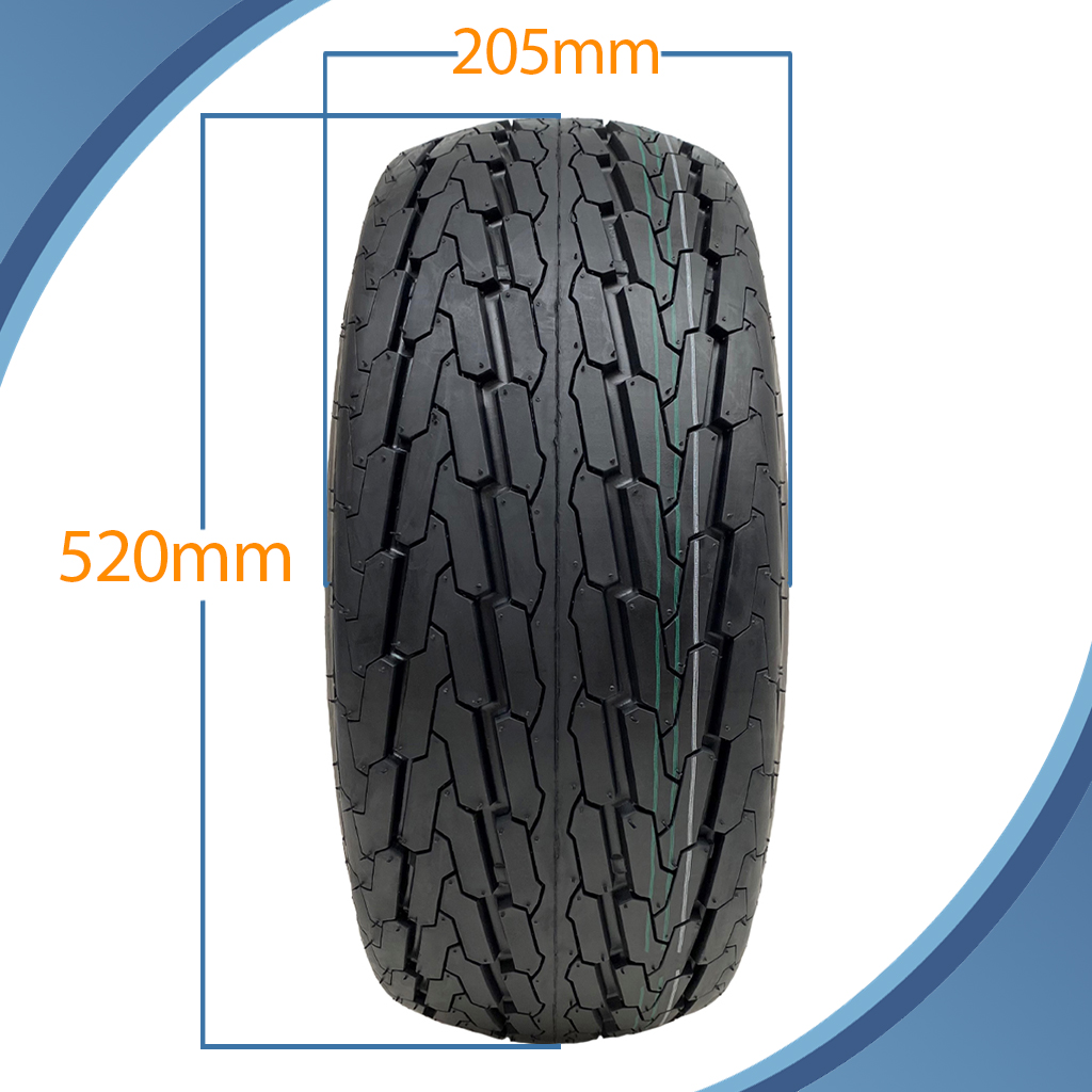 20.5x8.0-10 4ply trailer tyre pattern with dimensions