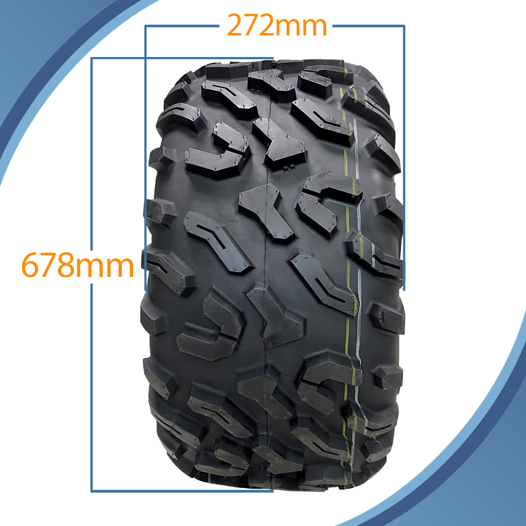 27x11.00R14 6ply OBOR Cypress tyre pattern with dimensions