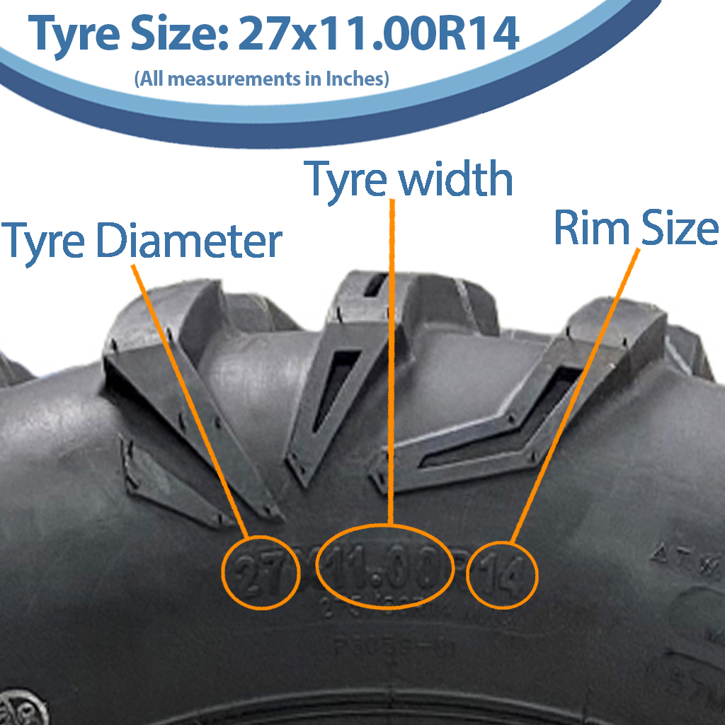 27x11.00R14 6ply OBOR Cypress tyre size with text