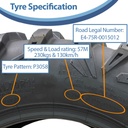 27x11.00R14 6ply OBOR Cypress tyre specification
