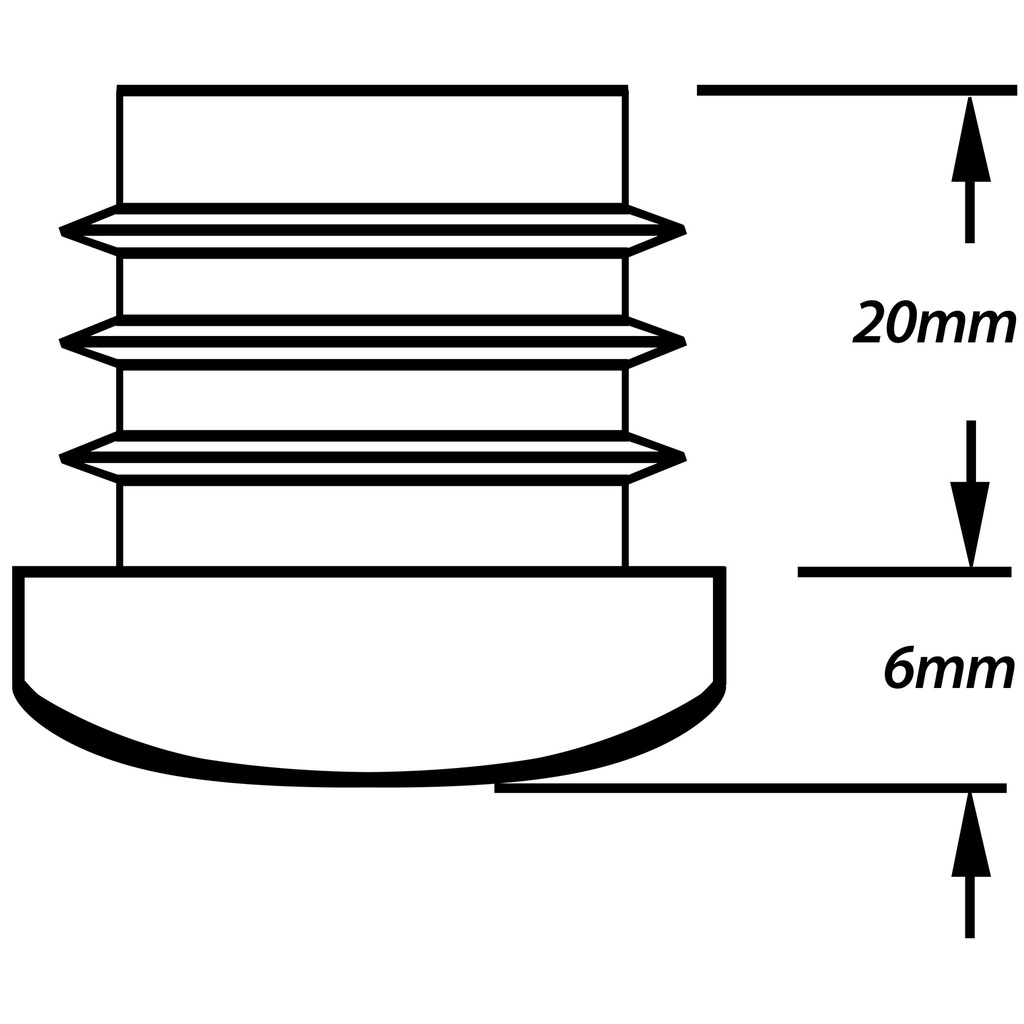 Plastic round insert 60.3mm (3.2/5.0mm) drawing with dimensions