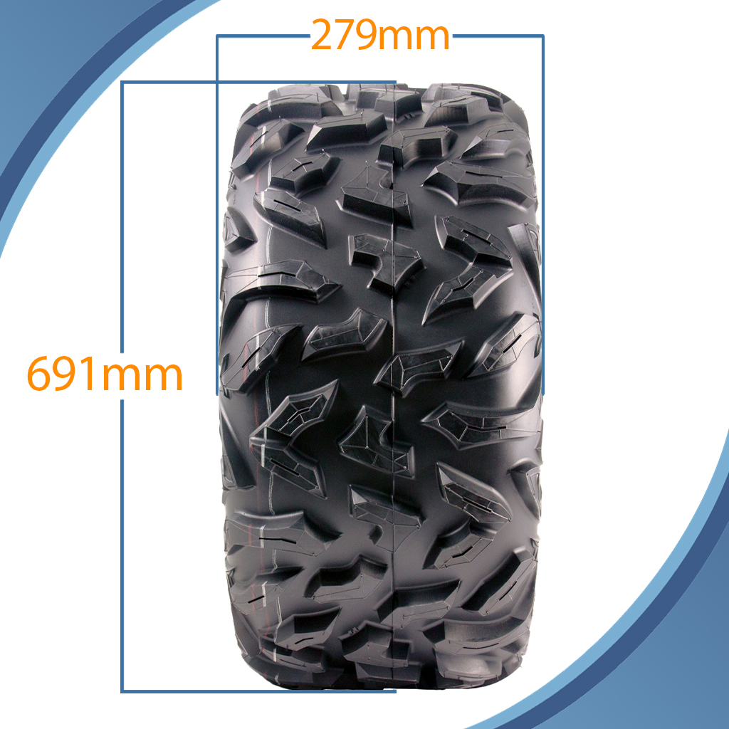 27x11.00R14 6ply OBOR Vulture tyre pattern with dimensions