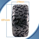 27x11.00R14 6ply OBOR Vulture tyre pattern with dimensions