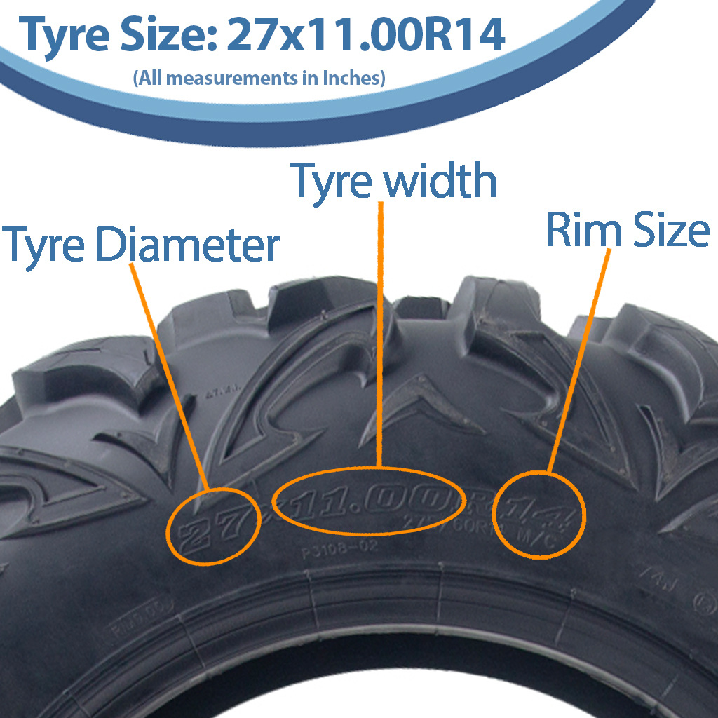 27x11.00R14 6ply OBOR Vulture tyre size with text