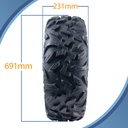27x9.00R14 6ply OBOR Vulture tyre pattern with dimensions