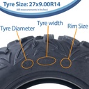 27x9.00R14 6ply OBOR Vulture tyre size with text