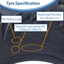 25x8.00R12 6ply OBOR Vulture tyre specification