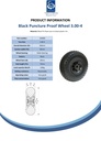 3.00x4 Puncture proof wheel plastic rim 20x75mm roller bearing 150kg - Spec sheet