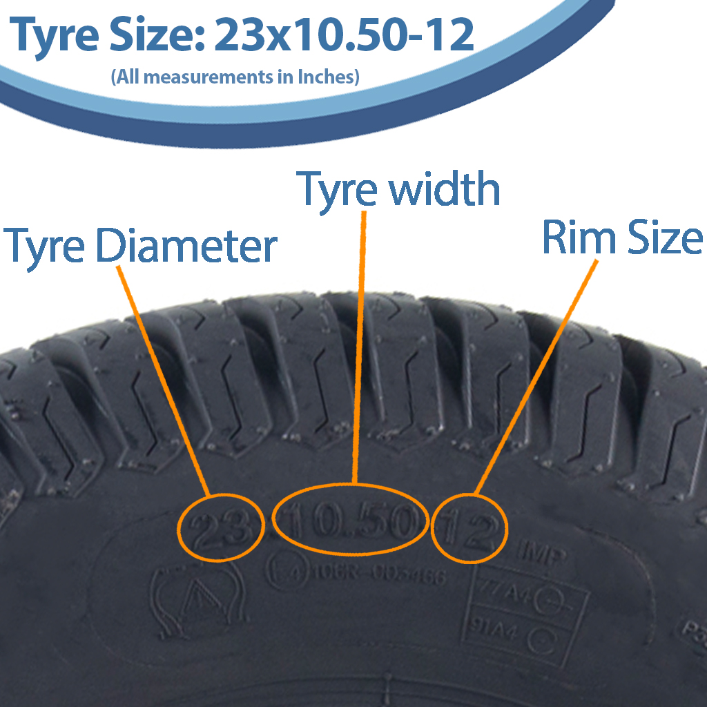 23x10.50-12 4pr Journey P332 Grass tyre size with text